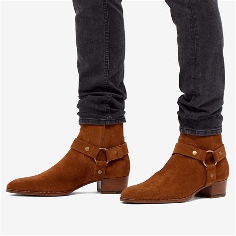 Saint Laurent Paris Wyatt Suede Harness Boot 39 US 6 UK 5.